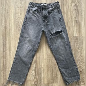 Topshop Straight Grey Jeans